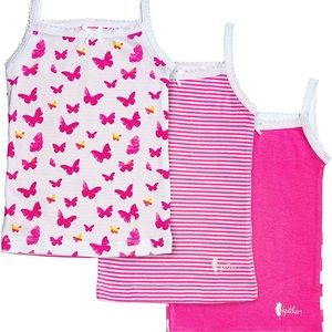 Girls Print Undershirts (3) in excellent clean condition-washed never worn
